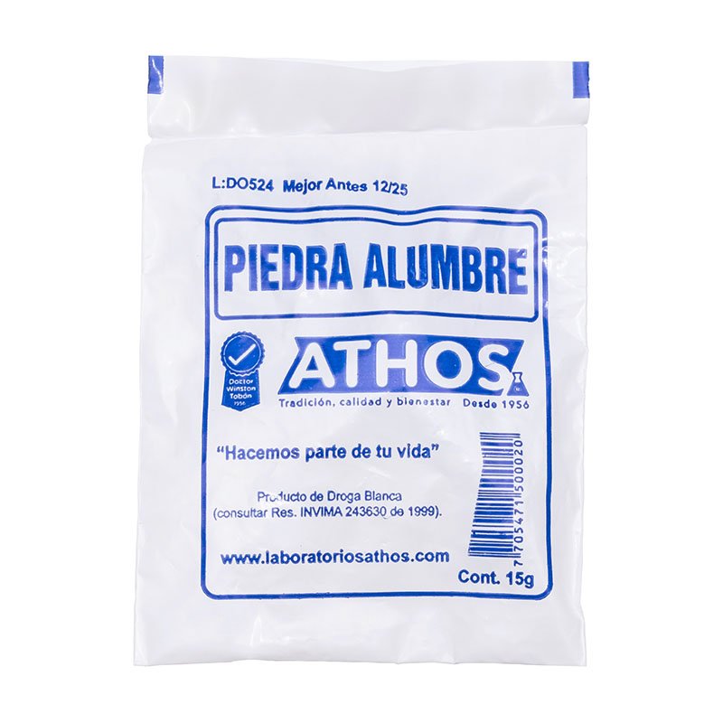 Piedra Alumbre 15 Gramos 30 Sbs Athos Mis Droguerías Farmacenter