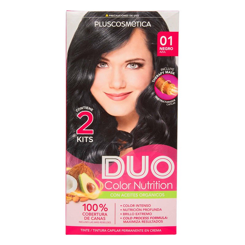 Tinte Duo Color Nutrition Negro Azul #01 - Mis Droguerías - Farmacenter ...